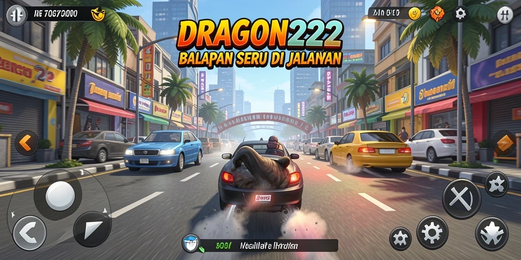 Tangkapan layar dari gameplay balap di DRAGON222 yang seru.