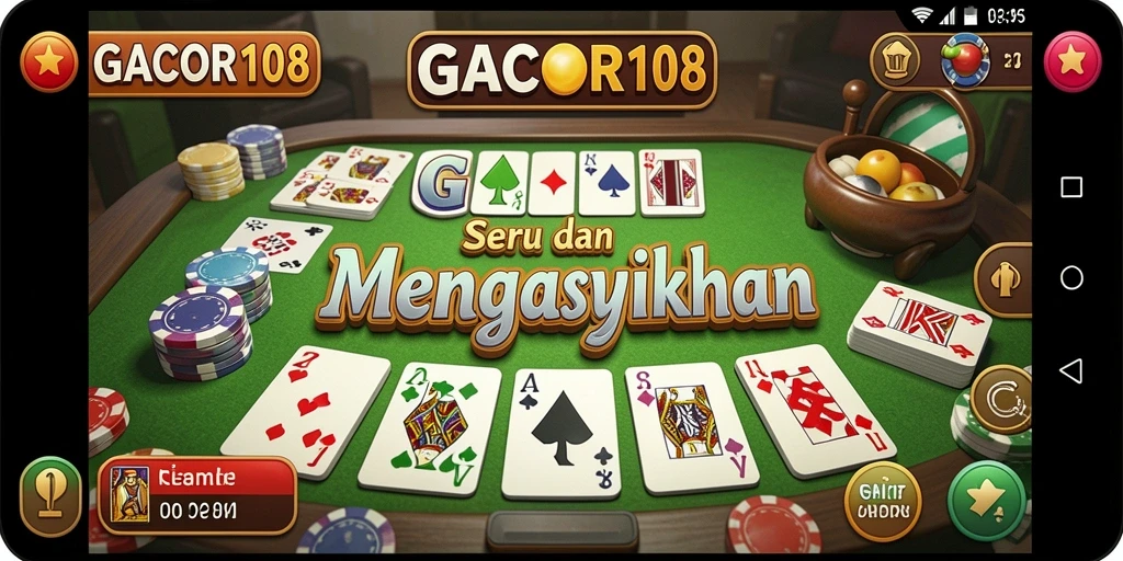 Tampilan menarik dari gameplay Gaple di GACOR108.