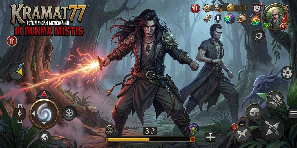 Tampilan gameplay KRAMAT77 menampilkan petualangan yang seru dan grafis yang memukau.
