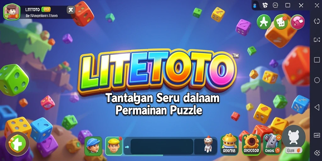 Screenshot LITETOTO menunjukkan gameplay seru dengan tantangan Puzzle.