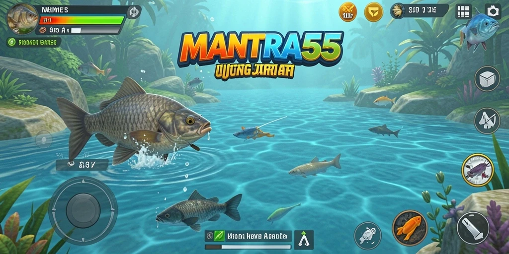 Gambar menunjukkan momen seru saat menangkap ikan besar di MANTRA55.