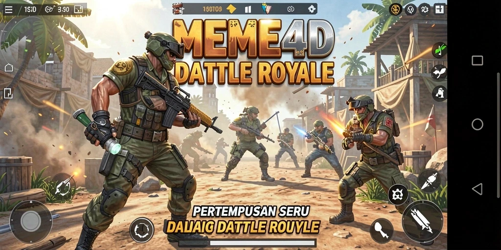 Gameplay seru pertempuran intens di MEME4D yang menegangkan.