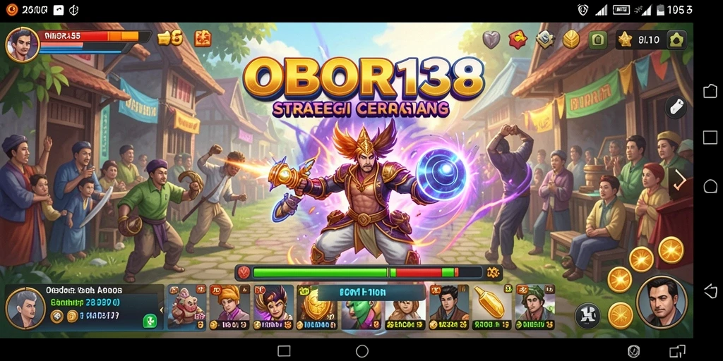Tangkapan layar gameplay OBOR138 dengan aksi strategi yang mendebarkan.