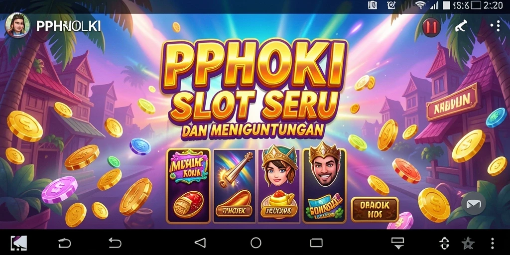 Tampilan seru gameplay PPHOKI dengan gulungan slot yang mengasyikkan.