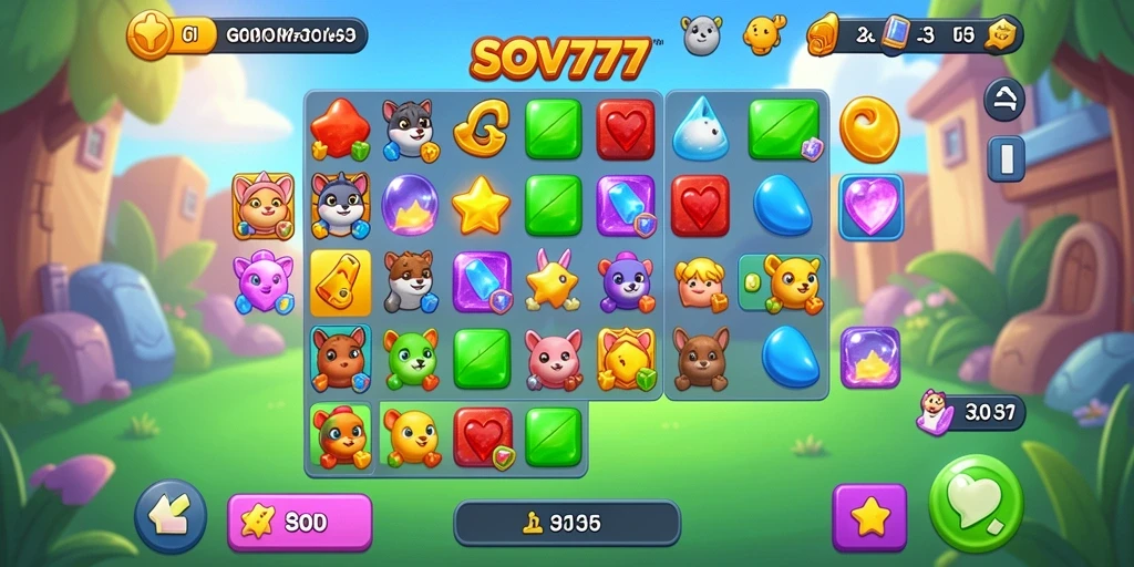 Gameplay SOV777 yang menampilkan kombinasi permata yang memikat.