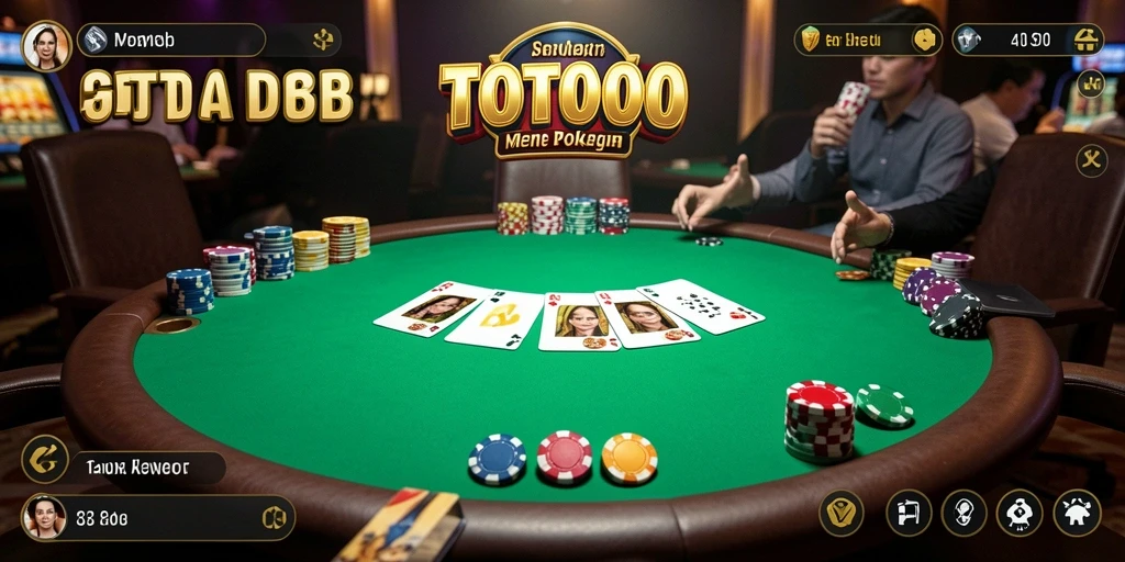 Tampilan gameplay seru dari TOTO1000 yang penuh aksi Poker.